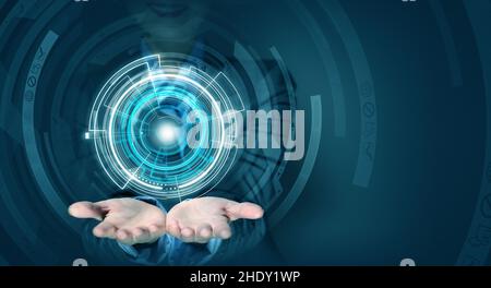 touchscreen, virtuale, desktop, touchscreen, virtual Foto Stock