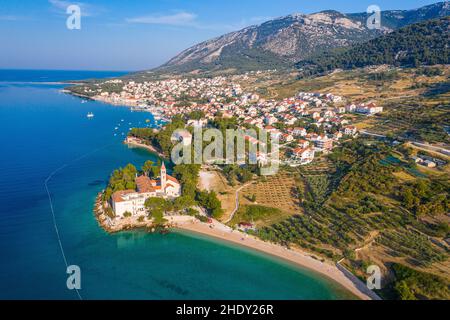 Bol e Zlatni ratto dall'aria Foto Stock