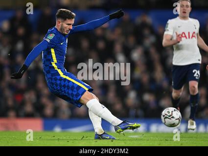 Londra, Regno Unito. 05th Jan 2022. 05 gennaio - Chelsea v Tottenham Hotspur - Carabao Cup - Stamford Bridge Saul durante la partita della Carabao Cup a Stamford Bridge. Picture Credit : Credit: Mark Pain/Alamy Live News Foto Stock