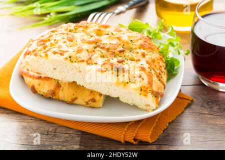 pane alle erbe, focaccia, pane all'aglio, pane alle erbe, focaccia Foto Stock