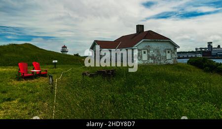 casa di custodi leggera casa sull'isola georges in halifax nuova scozia Foto Stock