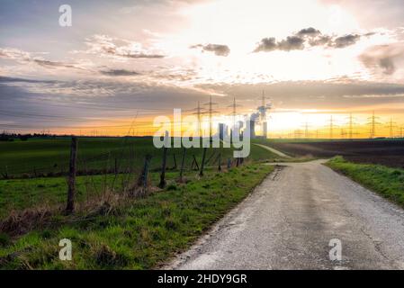 centrale elettrica, generazione di energia elettrica, infrastruttura, centrali elettriche, generazioni di energia, turbine eoliche, infrastrutture Foto Stock