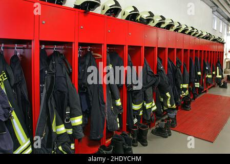 uniforme da vigile del fuoco, uniformi da vigile del fuoco, uniforme Foto Stock