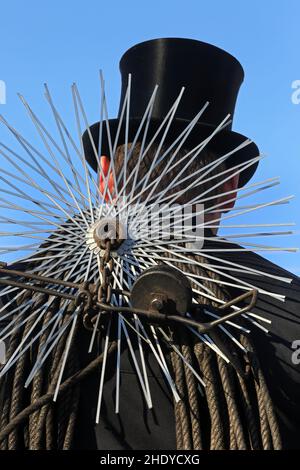 Scopa a camino, spazzola a spazzola Chimney Sweep Foto Stock