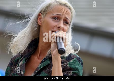 cantante pop, nadine fischer Foto Stock