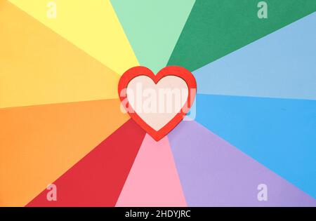 copia spazio, cuore, multicolore, copyspace, cuori, multicolore Foto Stock