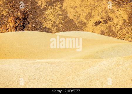 Dune di pomice a Minas de San Jose nel paesaggio vulcanico del Parco Nazionale Las Cañadas del Teide, Tenerife, Isole Canarie, Spagna Foto Stock