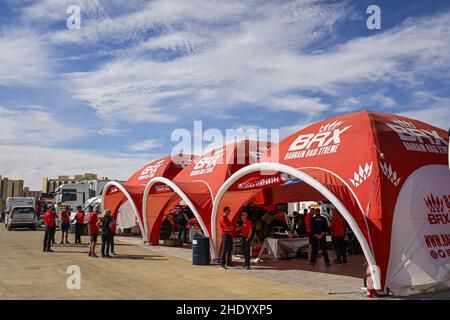 Riyadh, Arabia Saudita. 07th Jan 2022. Bivacco BRX durante la tappa 6 del Rally Dakar 2022 intorno a Riyadh, il 7th 2022 gennaio a Riyadh, Arabia Saudita - Foto: Julien Delfosse/DPPI/LiveMedia Credit: Independent Photo Agency/Alamy Live News Foto Stock