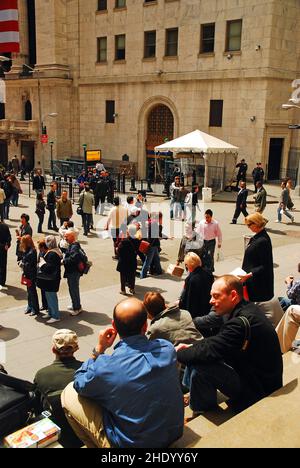 Pranzo a Wall Street, New York Foto Stock