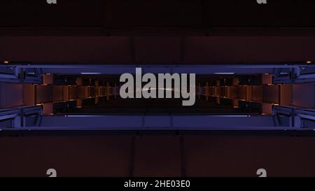Immagine Geometric Dark Passage 4K UHD 3D Foto Stock