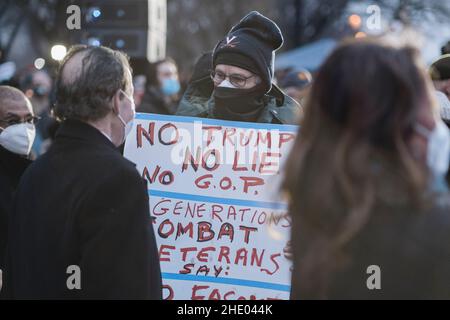 Washington, Stati Uniti. 06th Jan 2022. Gennaio 6th anniversario dell'attacco alla capitale degli Stati Uniti. (Foto di Ralph Pache/PRESSCOV/Sipa USA) Credit: Sipa USA/Alamy Live News Foto Stock