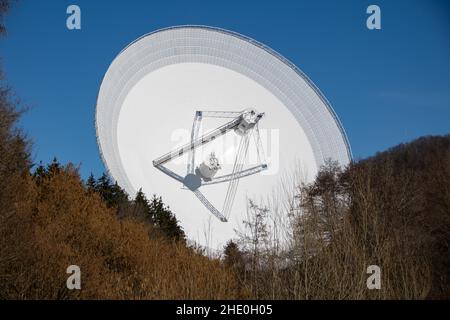 Effelsberg, Germania 7 marzo 2021, la visione del radiotelescopio di Effelsberg Foto Stock