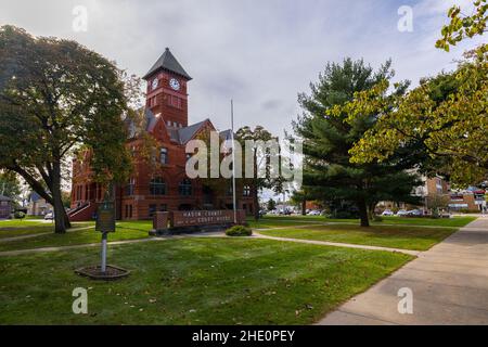 Ludington, Michigan, USA - 22 ottobre 2021: Il tribunale della contea di Mason Foto Stock