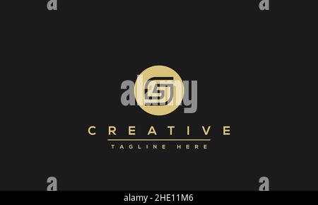 Design moderno e creativo con logo vettoriale G. Icona con monogramma iniziale minimalista G Luxury Illustrazione Vettoriale