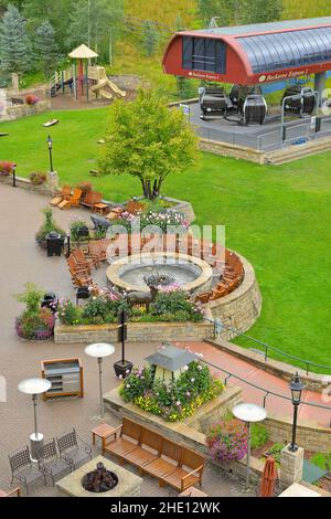 Il lussuoso resort Park Hyatt Beaver Creek al crepuscolo, Beaver Creek CO Foto Stock