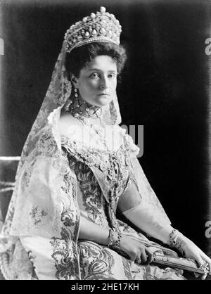 La moglie di Tsar Nicholas II di Russia, Tsaritsa Alexandra Fyodorovna (Alix di Assia) Foto Stock