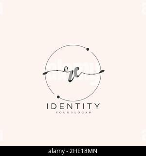 RE Handwriting logo arte vettoriale di firma iniziale, matrimonio, moda, gioielleria, boutique, floreale e botanica con modello creativo per qualsiasi azienda Illustrazione Vettoriale