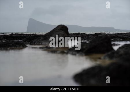 Coin de Mire isola al largo della costa settentrionale di Mauritus, anche noto come Gunners Quoin Foto Stock
