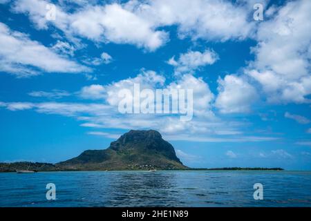 La Morne Brabant sulla costa meridionale di Mauritius Foto Stock