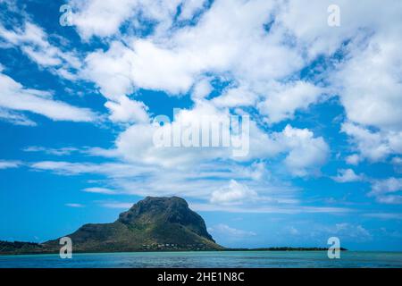 La Morne Brabant sulla costa meridionale di Mauritius Foto Stock