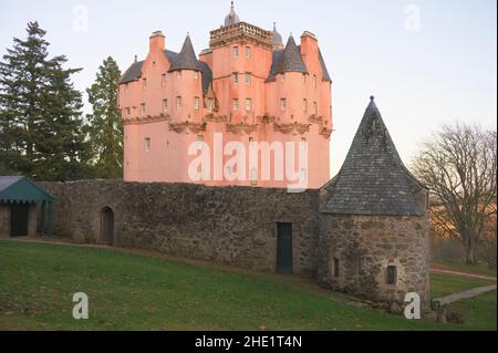 Aberdeenshire, Scozia, Regno Unito, gennaio 1st 2021, Craigievar Castle, Un castello in stile baronale nell'Aberdeenshire, Scozia Foto Stock