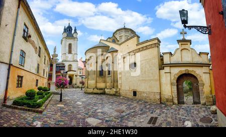 La Cattedrale Armena dell'Assunzione di Maria nel centro storico di Lviv, Ucraina Foto Stock