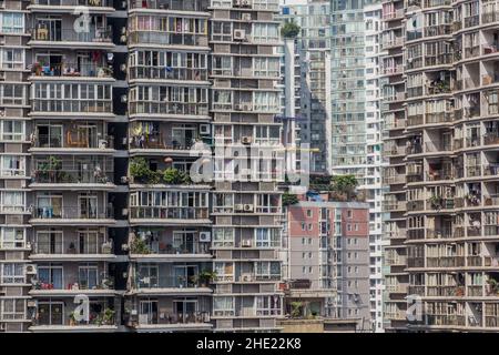 Grandi blocchi di appartamenti a Chongqing, Cina Foto Stock