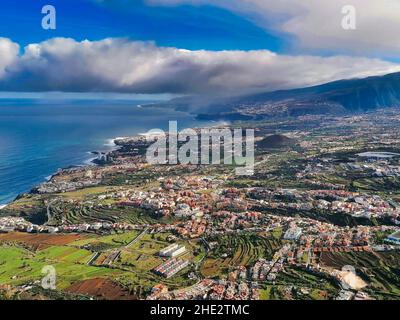 Vista dal Mirador de la Corona Tenerife Foto Stock