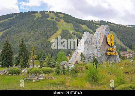 Stazione sciistica di Copper Mountain, Summit County CO Foto Stock