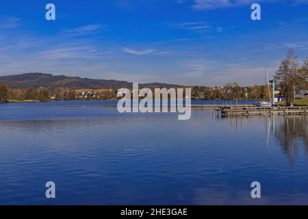 Vista sul Weißenstädter vedere a Weißenstadt Foto Stock