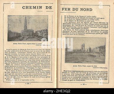 Réclame Chemins de fer du Nord-1921. Foto Stock