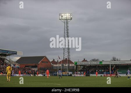 Hartlepool, Regno Unito. 08th Jan 2022. Scene dal gioco a Hartlepool, Regno Unito il 1/8/2022. (Foto di Mark Cosgrove/News Images/Sipa USA) Credit: Sipa USA/Alamy Live News Foto Stock