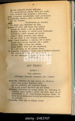 Romeo i Julia (William Shakespeare) 049. Foto Stock