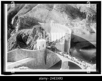 ROOSEVELT DAM, Arizona. Sale RIVER PROJECT DEL BUREAU DI BONIFICA. La dedizione scena Foto Stock