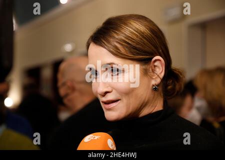 Anja Kling bei der Premiere des Theaterstück 'Rent A Friend' im Schlosspark Theatre. Berlino, 08.01.2022 Foto Stock