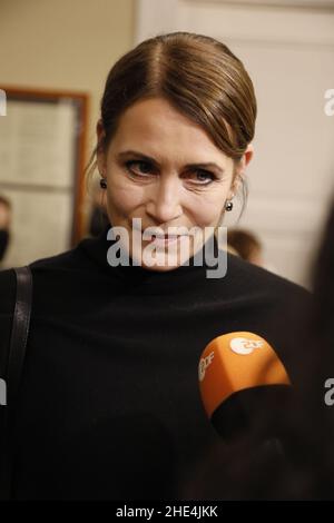 Anja Kling bei der Premiere des Theaterstück 'Rent A Friend' im Schlosspark Theatre. Berlino, 08.01.2022 Foto Stock