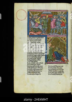 Rudolf von EMS- Storia del mondo e dello Stricker- Carlo Magno - VadSlg MS. 302 - Folio 132 verso. Foto Stock