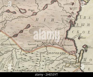 Impero Russo 1745 (Mappa XI HQ).L. Foto Stock