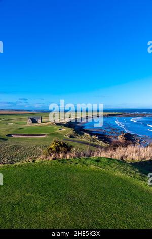 Balcomie Links Golf Course, Crail, vicino a St.Andrews nella contea di Fife, Scozia. Foto Stock