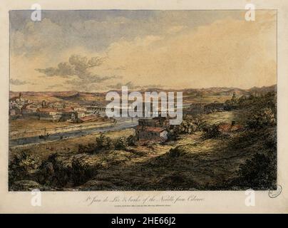 Saint-Jean-de-Luz et les berges de la Nivelle depuis Ciboure St. Jean de Luz e le rive del Nivelle da Ciboure - Fonds Ancely - B315556101 A BATTY 2 093. Foto Stock