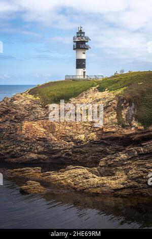 Faro Illa Pancha a Ribadeo, Lugo Foto Stock