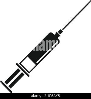 Tonsillite iniezione icona semplice vettore. Malattia infiammatoria. Anatomia batterica Illustrazione Vettoriale