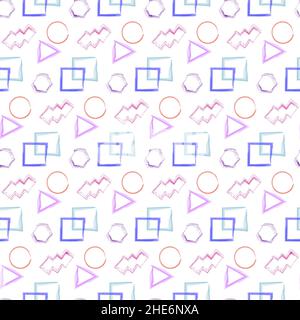 Disegno di forme geometriche astratte.disegno vettoriale su sfondo bianco. Illustrazione Vettoriale