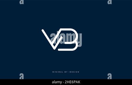 Icona lettera alfabetica logo VB Illustrazione Vettoriale