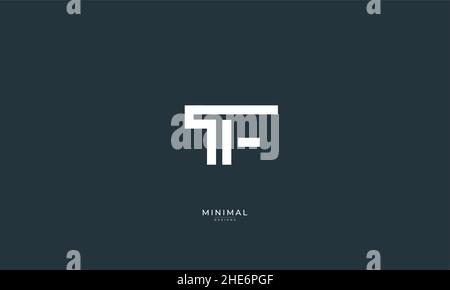 Lettera alfabetica icona logo TF Illustrazione Vettoriale