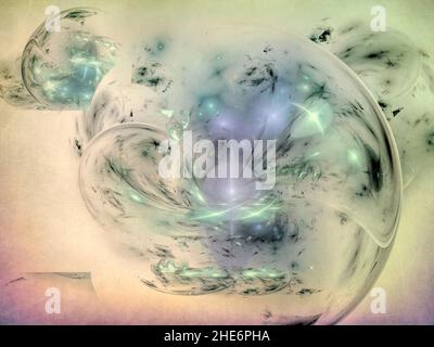 Un'illustrazione astratta di colore chiaro sullo sfondo cremoso. Foto Stock