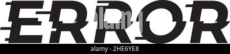 Errore testo icona simbolo disegno del logo vettoriale Illustrazione Vettoriale