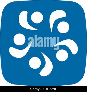 logo vettoriale dell'app per conferenze in remoto Illustrazione Vettoriale