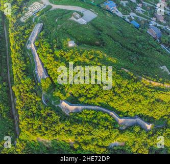 Fort n. 7 a Vladivostok. Russia foto aerea da fuco Foto Stock
