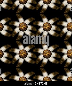 3D Abstract sfondo senza giunture con forme geometriche, schizzi sporchi, macchie per le tue idee creative.può essere usato per disegnare piastrelle, tessuti, sfondi. Foto Stock